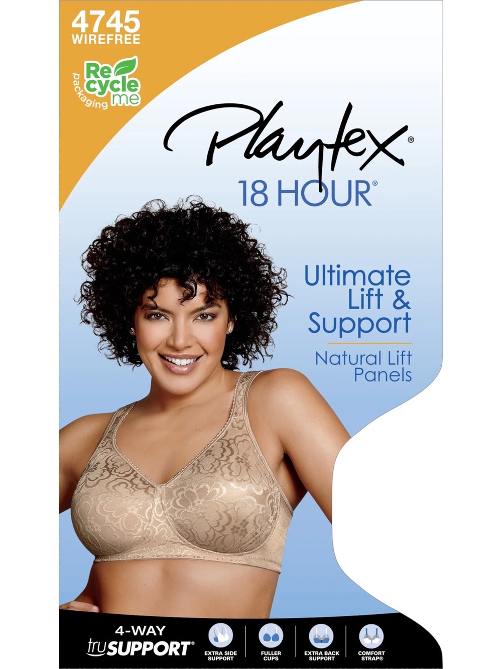 Playtex 18 Hour Ultimate Lift & Support Wirefree Bra - white set of 2